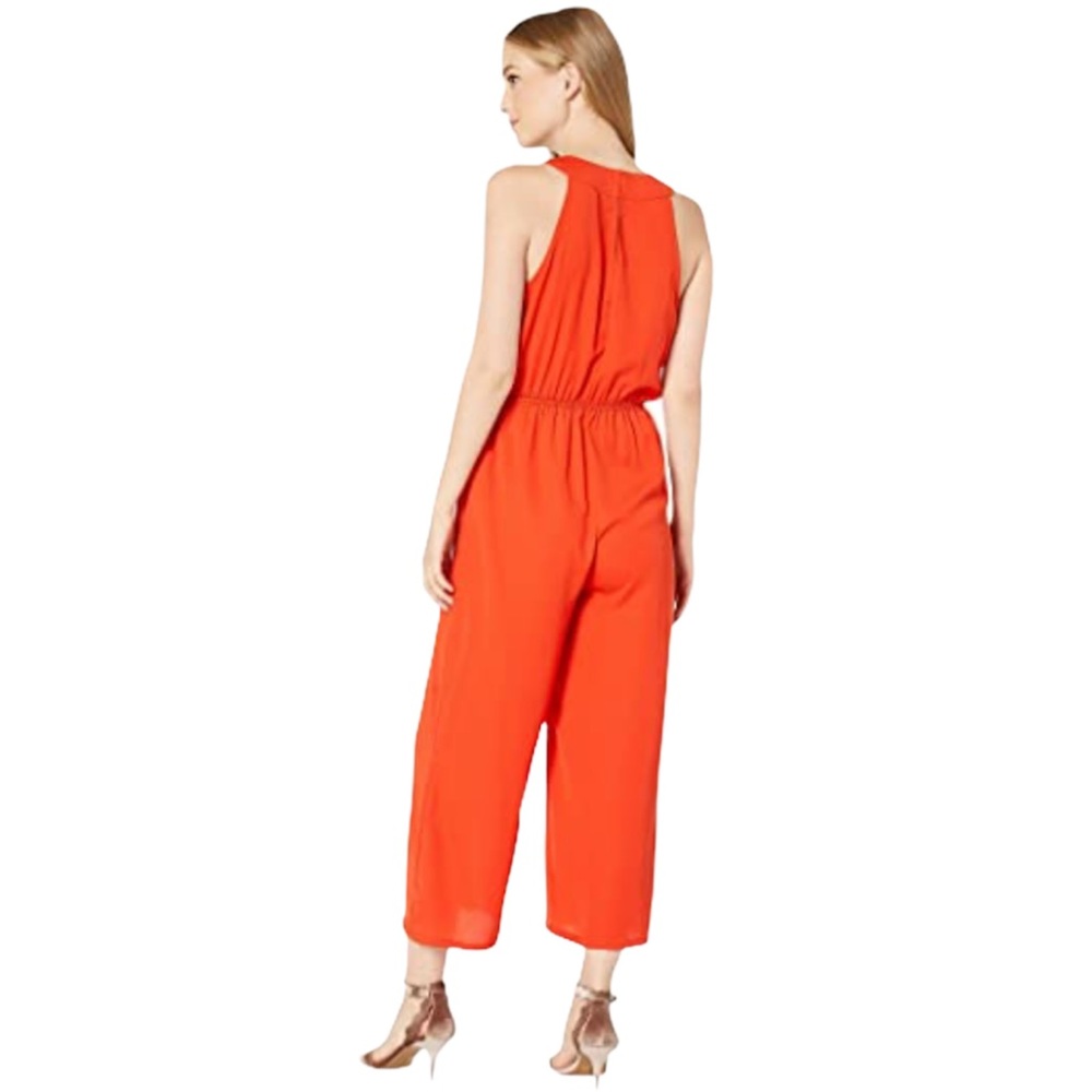 BCBGMaxAzria Surplice Woven Jumpsuit, Red Size XS - Picture 2 of 7